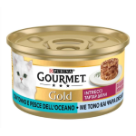 GOURMET GOLD DUETTI INTRECCI TONNO PESCE OCEANICO GR 85