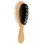 TRIXIE TX2315 SPAZZOLA DOPPIA,IN LEGNO,SETOLE IN NYLON E METALLO,6X21CM