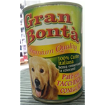 GRAN BONTA' DOG LATTINA PATE' TACCHINO E CONIGLIO GR 400