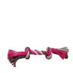 LEOPET NODO IN COTONE INTRECCIATO L MARRONE/GRIGIO/FUXIA 35 cm