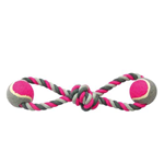 LEOPET PALLE DA TENNIS CON NODO CENTRALE IN CORDA DI COTONE GRIGIO/