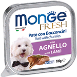 MONGE DOG VASCHETTA FRESH AGNELLO GR 100