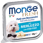 MONGE DOG VASCHETTA FRESH MERLUZZO GR 100