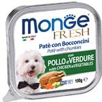 MONGE DOG VASCHETTA FRESH POLLO E VERDURE GR 100