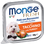 MONGE DOG VASCHETTA FRESH TACCHINO GR 100