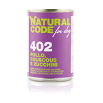 NATURAL CODE DOG 402 POLLO COUSCOUS E ZUCCHINI GR 400