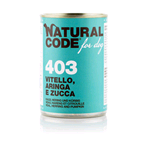 NATURAL CODE DOG 403 VITELLO ARINGA E ZUCCA GR 400