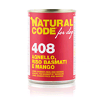 NATURAL CODE DOG 408 AGNELLO RISO BASMATI E MANGO GR 400