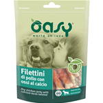 OASY SNACK DOG FILETTINI DI POLLO CON OSSI CALCIO GR 100