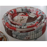 LEOPET CUCCIA OVALE ORFEO PATCHWORK 50X45X15H