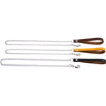 LEOPET GUINZAGLIO CATENA MANIGLIA IMBOTTITA, COLORE MARRONE DIAM.3x100