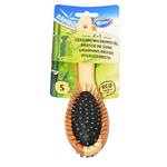 LEOPET SPAZZOLA COMBO 2IN1 PULIZIA PELO IN BAMBOO SMALL 20cmx6cm