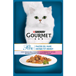 GOURMET PERLE PIACERI DEL MARE PESCE DELL'OCEANO GAMBERETTI GR 85