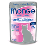 MONGE CAT BUSTA NATURAL TONNO GAMBERETTI GR 80