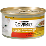 GOURMET GOLD DOPPIO PIACERE MANZO POLLO GR 85