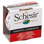 SCHESIR CAT LATTINA 7138-4013 TONNETTO GAMBERETTI GELATINA NATURALE GR 85