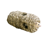 LEOPET TUBO DI PAGLIA CON 6 FORI 18X10X10 cm