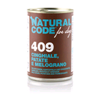 NATURAL CODE DOG 409 CINGHIALE,PATATE E MELOGRANO GR 400