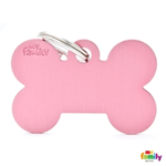 MY FAMILY TARGHETTA MEDAGLIA BIG BONE ALUMINUM PINK