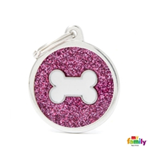 MYFAMILY CERCHIO L ROSA GLITTER OSSO BIANCO SHINE