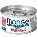 MONGE CAT LATTINA PEZZETTI MONOPROTEICO MANZO GR 80