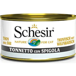 SCHESIR CAT LATTINA  TONNO SPIGOLA GELATINA NATURALE GR 85 CF 24