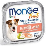 MONGE DOG VASCHETTA FRUIT SALMONE PERA GR 100