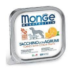 MONGE DOG VASCHETTA MONOPROTEIN GRAIN FREE TACCHINO AGRUMI GR 150