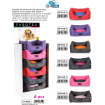 ALBA Petit Sofa' BOSTON Anthracite-Fuxia 80x67x22 cm.