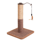 CAMON AC110 Tiragraffi, in moquette, base quadrata, a colonna con gioco, 30 x 30 x 45(h) cm