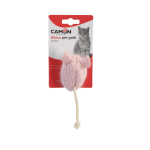 CAMON AG0336 GIOCO Gatto topolino in poliestere con  corda, rosa+blu+giallo, Approx.20cm