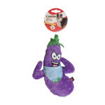 CAMON AH057 GIOCO cane in poliestere c/squeaker, tre soggetti, melanzana/broccolo/cactus, approx. 16cm