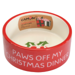 CAMON AH977 CIOTOLA in Ceramica c/Disegno  Natalizio, Diam.16 x 6,5cm -4p