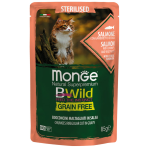 MONGE CAT BWILD BUSTA STERILIZED SALMONEGR 85