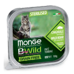 MONGE CAT BWILD VAS STERILIZED CINGHIALE GR 100