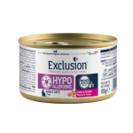 EXCLUSION CAT UMIDO LATTINA DIET HYPOALLERGENIC MAIALE E PATATE GR 85