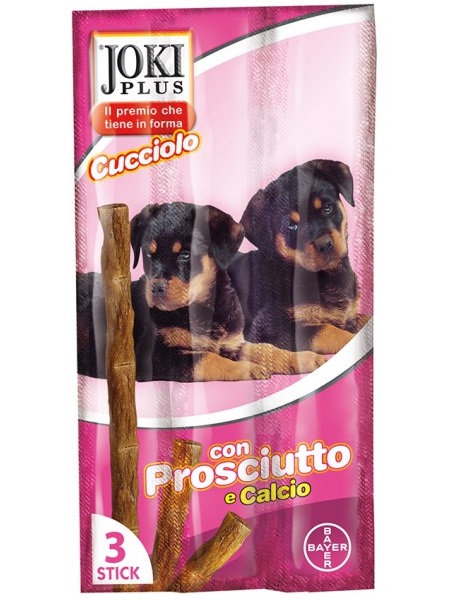 Joki Plus Dog Sticks Cucciolo Prosciutto Pz 3