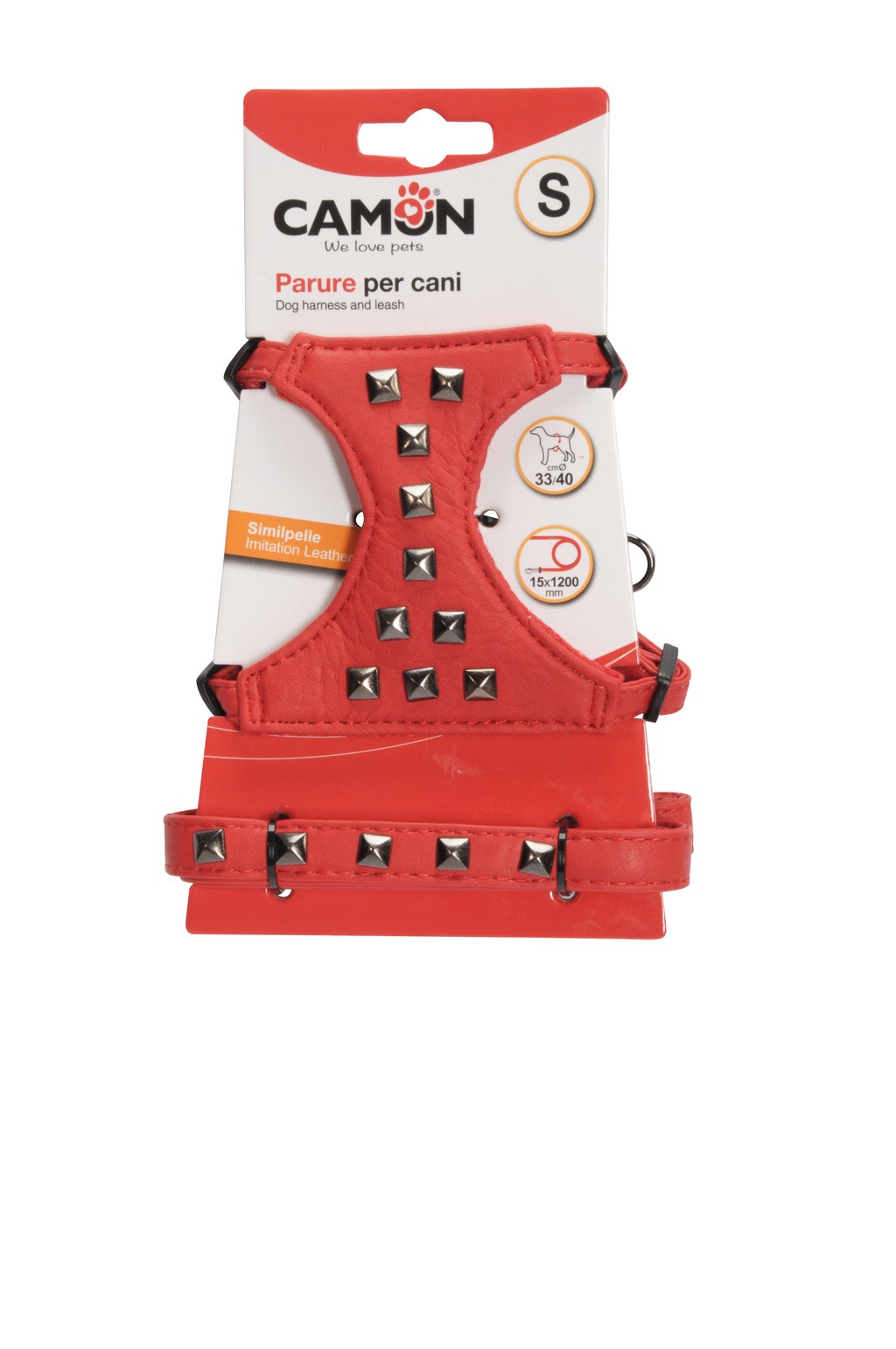 Camon Dc104/b Pet+guinz Similp. C/borchie 15x1200 Red Tg. M