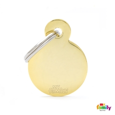 My Family Targhetta Medaglia Small Round Golden Brass