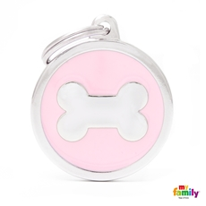 My Family Targhetta Medaglia Pink Big Circle Bone