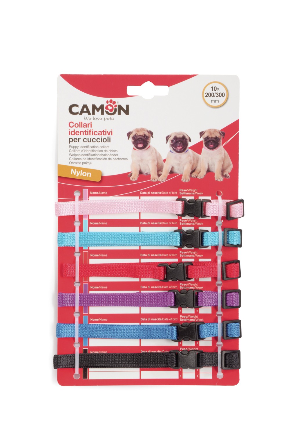 Camon Dc0330 Collari In Nylon (6p) X Cuccioli Assortimento Colore "a"