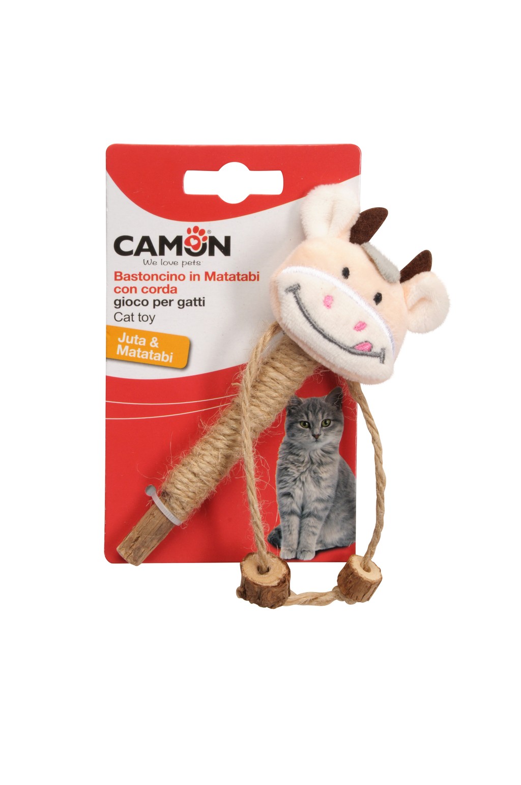 Camon Ag112 Gioco Gatto - Matatabi, Corda Juta E Poliestere, 3 Soggetti, Approx.14cm, 6p