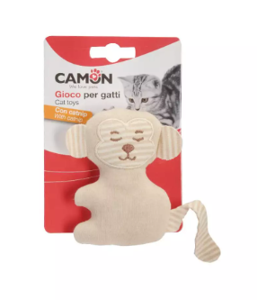 Camon Ag0332 Gioco Gatto (poliestere) Con Catnip, Scimmietta+balena+gatto, 3p