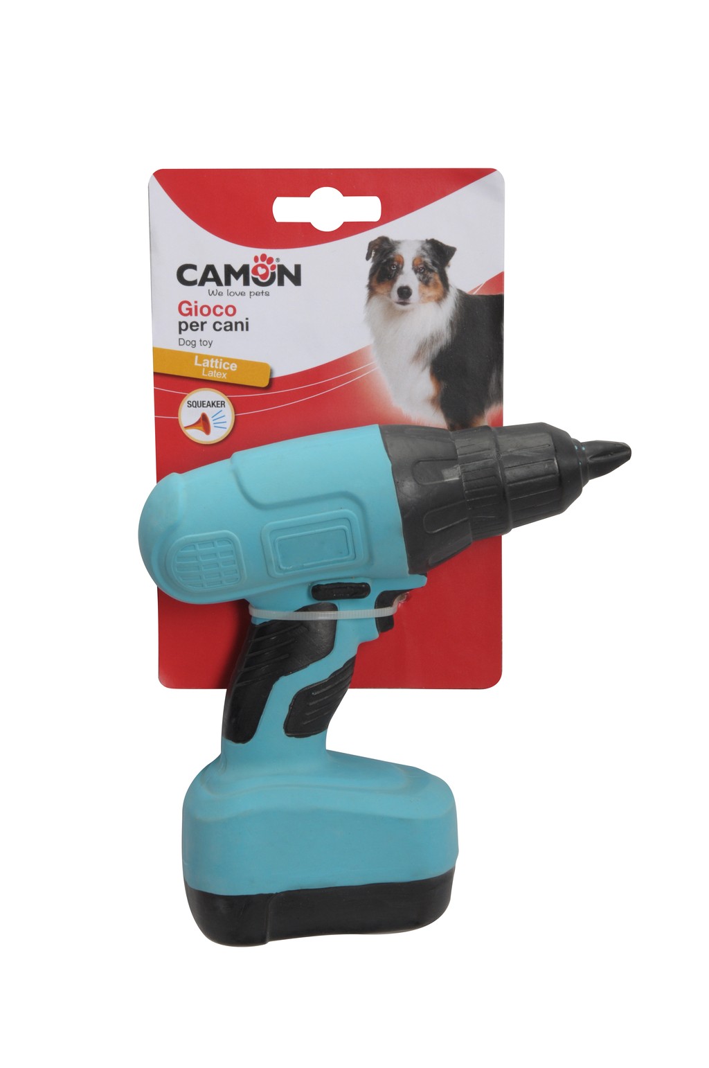 Camon Ah2028 Gioco Cane - Latex C/ovatta E Squeaker, Trapano, 20cm - 3p