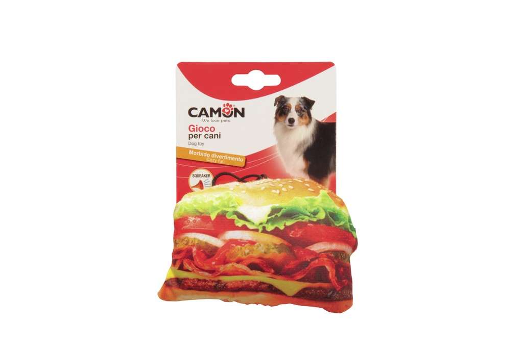 Camon Ah430 Gioco Cane, In Poliestere Stampato, C/squeaker, Banana/fragola/peperoncino/patate Fritte/popcorn/pan