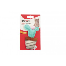 Camon Ag0364 Gioco Gatto In Poliestere E Lino, Cactus  Vaso (3 Soggetti), Approx.12cm, 6p