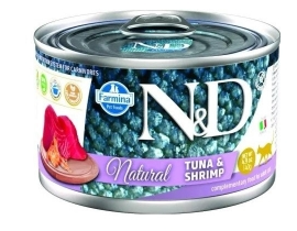 Farmina N&d Cat Umido Lattina Natural Tonno Gamberetti Gr 140