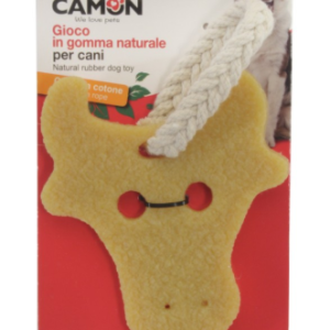 Camon Aad0710 Gioco Cane In Gomma Naturale (approx. 12cm) C/corda, Toro