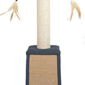 Camon Ac123 Tiragraffi A Colonna, Corda Juta, Base Rettangolare, Con Scivolo E Gioco, 40x34x73(h) Cm