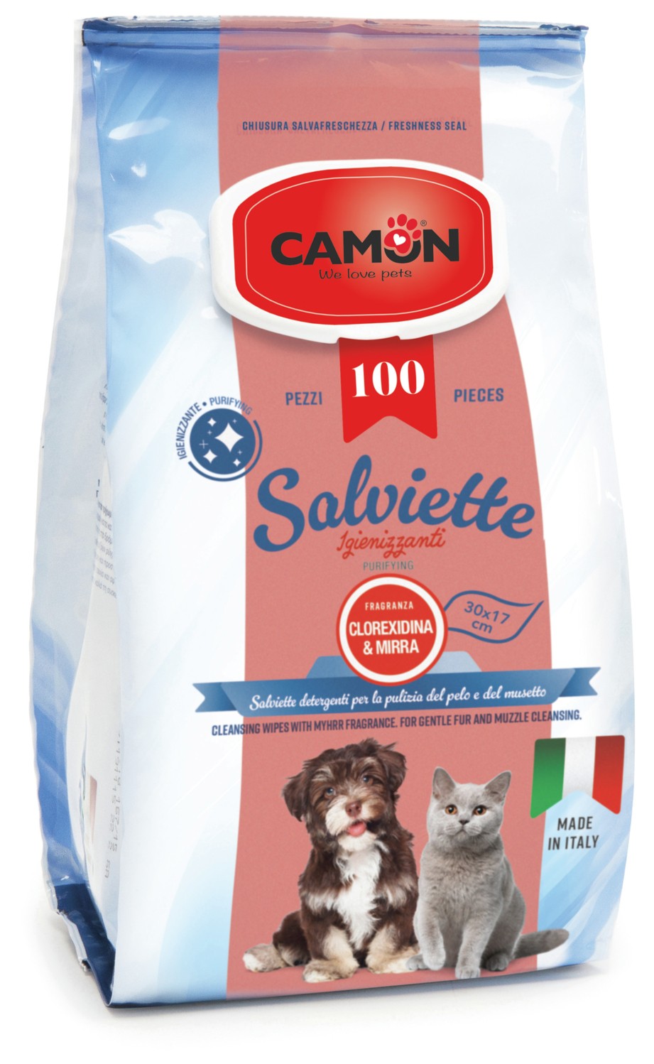 Camon La009 Salviette 100 Pz Mirra Clorexidina